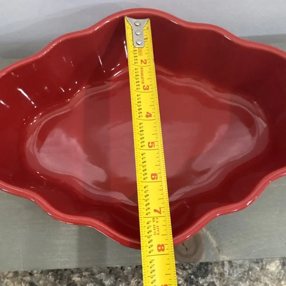 Chantal Red Talavera 2 Quart 93-TVC19-6 Bake Freeze Serve Stoneware 11” 2007